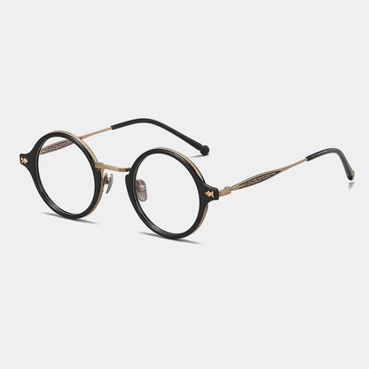 Titanium Acetate Windsor Round Eyeglasses additional product view