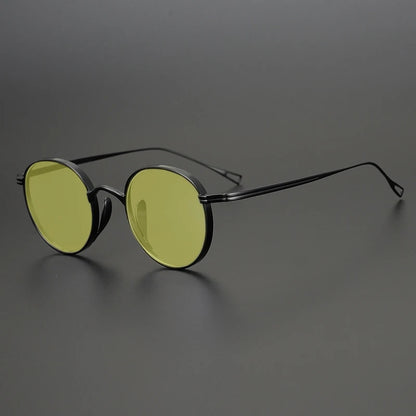 Ultra-Light Pure Titanium Polarised Sunglasses | Vintage Round additional product view