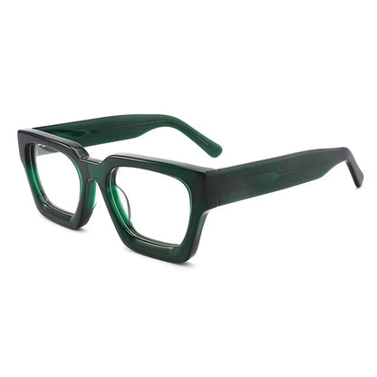 Vintage Thick Acetate Square Glasses Frame | Unisex additional product view