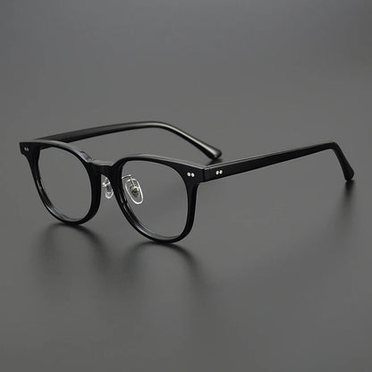 Acetate Crystal Green Round Prescription Eyeglasses | Stylish Retro Rx Glasses – CINILY UK front view