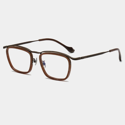Titanium Acetate Square Prescription Eyeglasses | Affordable Retro Rx Glasses – CINILY UK