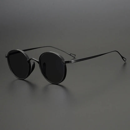 Ultra-Light Pure Titanium Polarised Sunglasses | Vintage Round additional product view