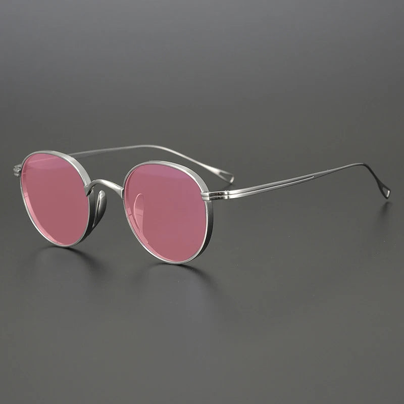 Ultra-Light Pure Titanium Polarised Sunglasses | Vintage Round additional product view