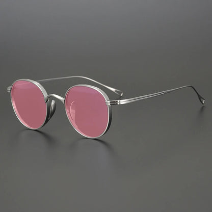 Ultra-Light Pure Titanium Polarised Sunglasses | Vintage Round additional product view