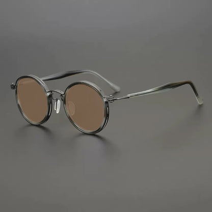 Vintage Round Polarised Sunglasses UV400 with Titanium Detail additional product view