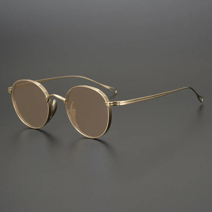 Ultra-Light Pure Titanium Polarised Sunglasses | Vintage Round additional product view