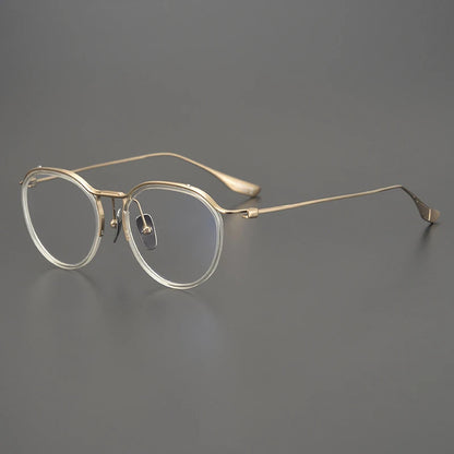Korean Titanium Windsor Round Prescription Eyeglasses | Ultra-Light Optical Frame for Rx Lenses – CINILY UK additional product view
