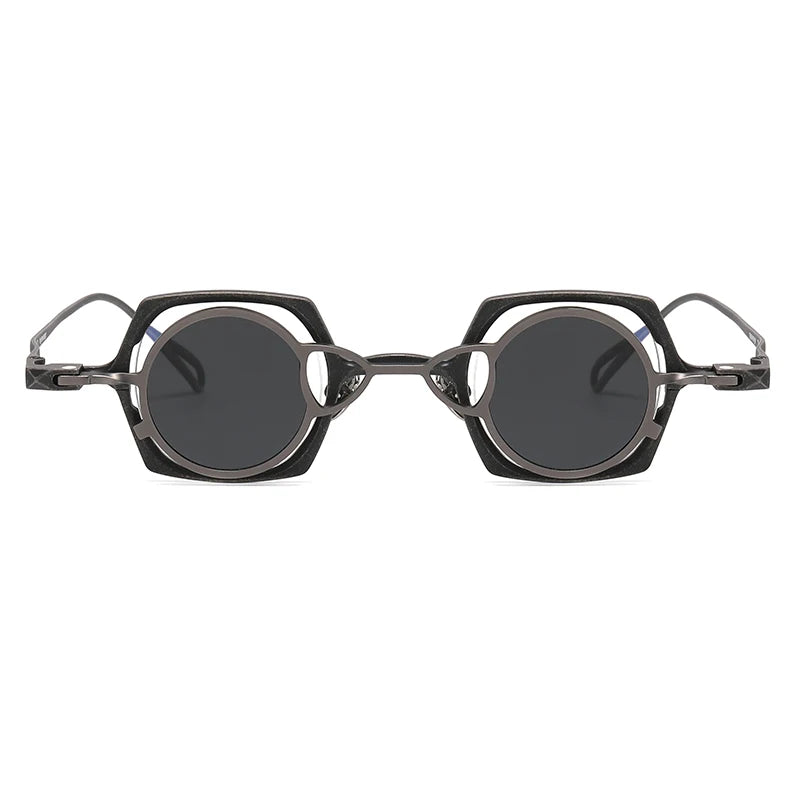 2-in-1 Magnetic Clip-On Pure Titanium Eyeglasses with Polarised Clip - Black