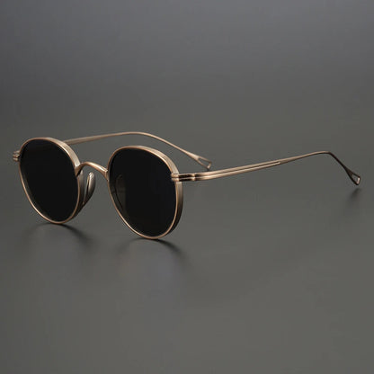Ultra-Light Pure Titanium Polarised Sunglasses | Vintage Round additional product view