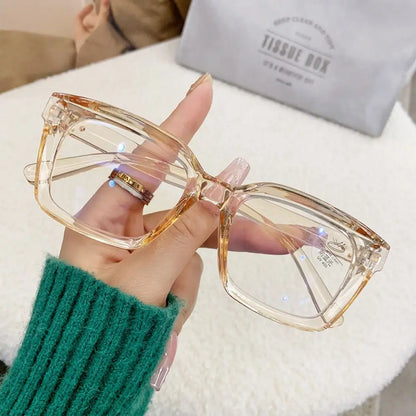 Plastic Oversized Square Blue Light Glasses