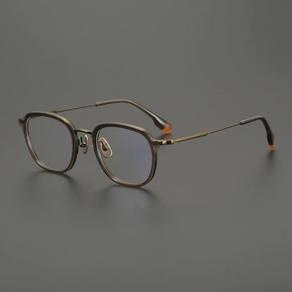 Titanium Tortoise Round Prescription Eyeglasses | Lightweight Optical Frame for Rx Lenses – CINILY UK