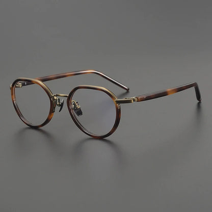 Titanium Acetate Panto Eyeglasses side view