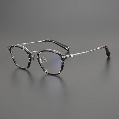 Titanium Acetate Square Prescription Eyeglasses | Ultra-Light Designer Rx Glasses – CINILY UK lens detail