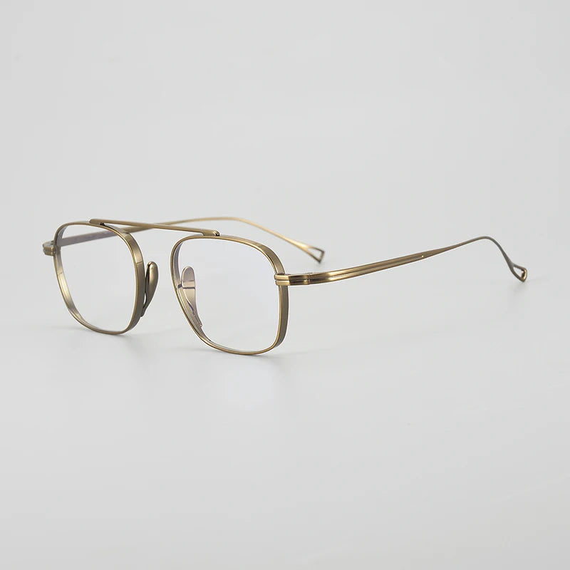 Petite Titanium Pilot Prescription Eyeglasses | Ultra-Light Optical Frame for Rx Lenses – CINILY UK - Bronze