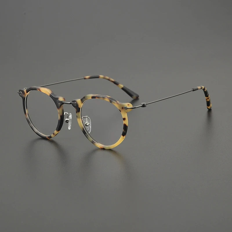 Titanium Crystal Panto Eyeglasses