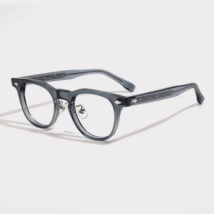 Acetate Keyhole Panto Prescription Eyeglasses | Retro Optical Frame for Rx Lenses – CINILY UK lens detail