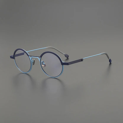 Ultra-Light Titanium Round Prescription Eyeglasses | Minimal Optical Frame for Rx Lenses – CINILY UK front view