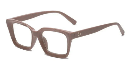 Plastic Titanium Bold Square Blue Light Reading Glasses