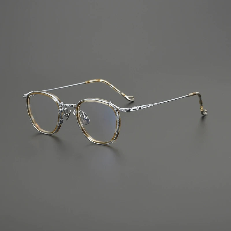 Titanium Round Prescription Eyeglasses | Affordable Rx Glasses Online – CINILY UK - silver