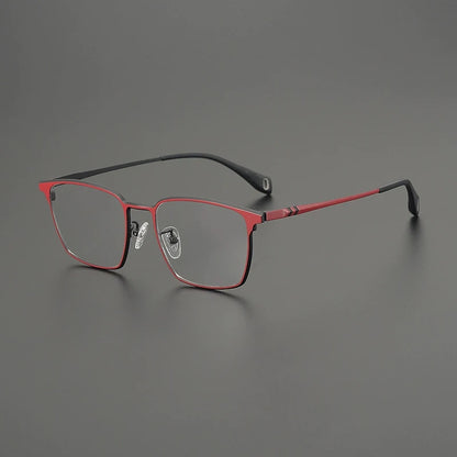 Titanium Neon Square Prescription Eyeglasses | Bold Lightweight Rx Glasses – CINILY UK additional product view