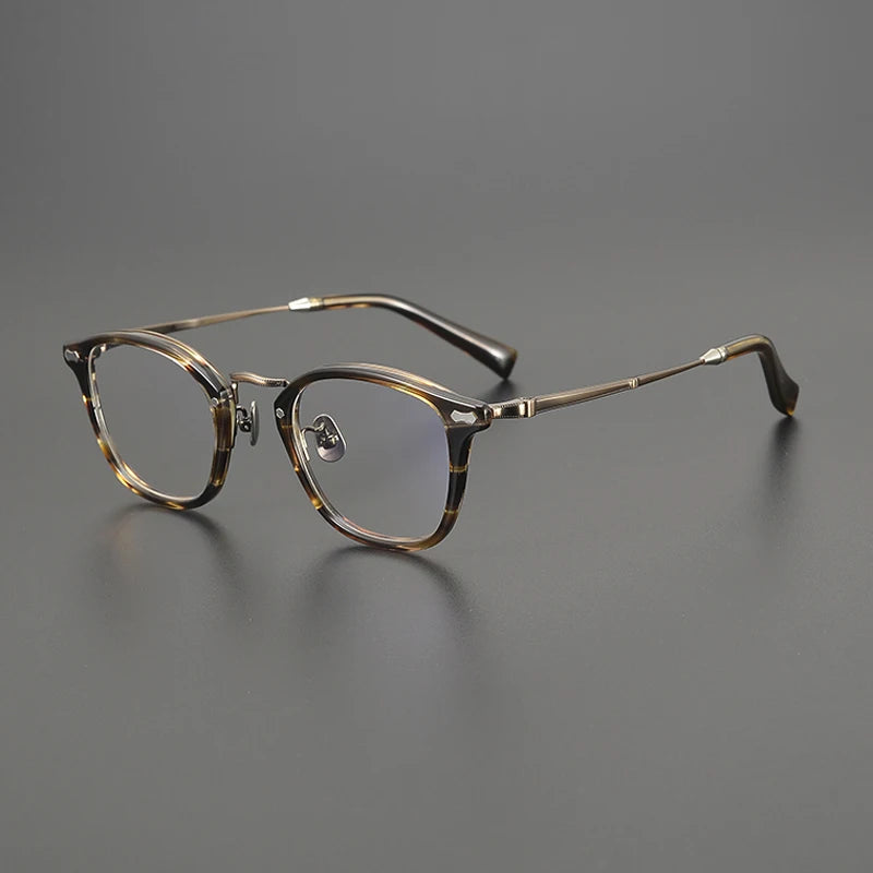 Titanium Acetate Square Prescription Eyeglasses