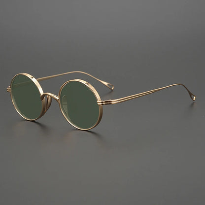 Ultra-Light Pure Titanium Polarised Vintage Small Round Sunglasses additional product view