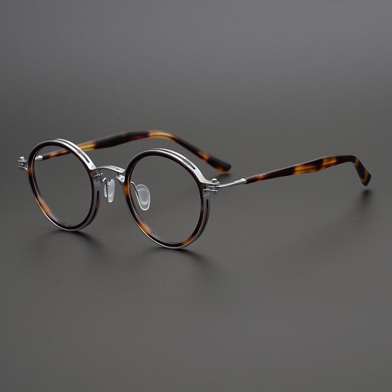 Japanese Handmade Ultralight Titanium Retro Round Prescription Glasses Frame