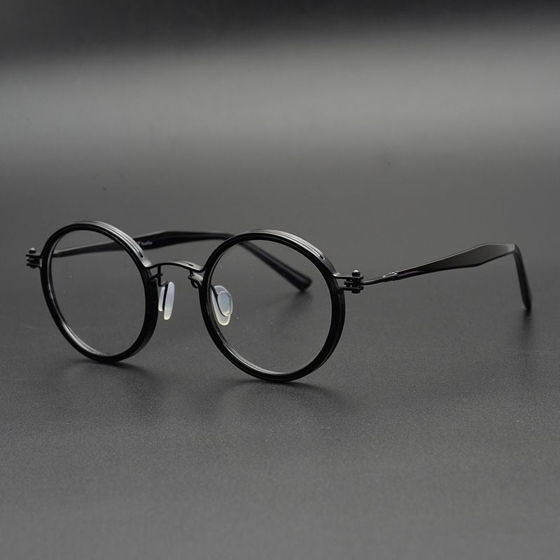 Japanese Handmade Ultralight Titanium Retro Round Prescription Glasses Frame