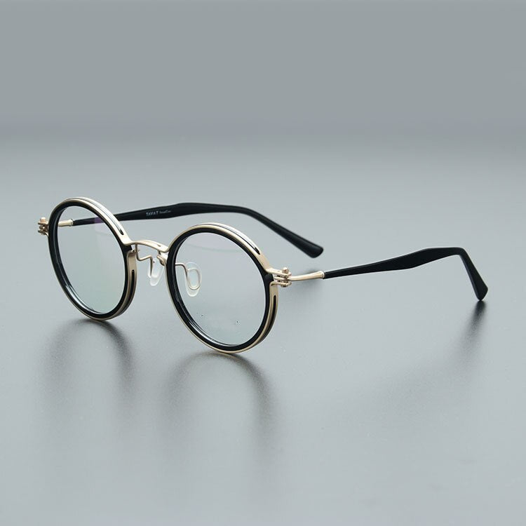 Japanese Handmade Ultralight Titanium Retro Round Prescription Glasses Frame