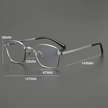Titanium Square Prescription Eyeglasses