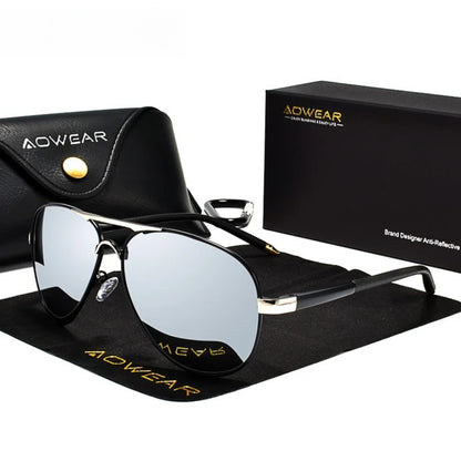 Pilot Polarized Mirror UV400 Sunglasses | HD Driving Aviator Shades – CINILY UK