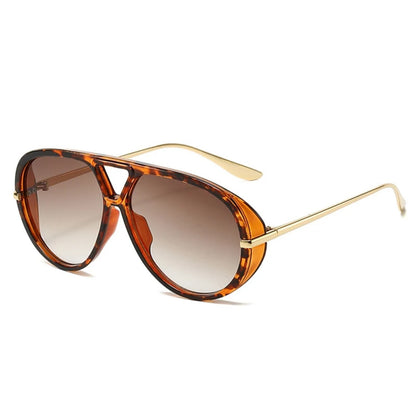 Oversized Double-Bridge Gradient UV400 Sunglasses | Luxury Women’s Shades – CINILY UK lens detail