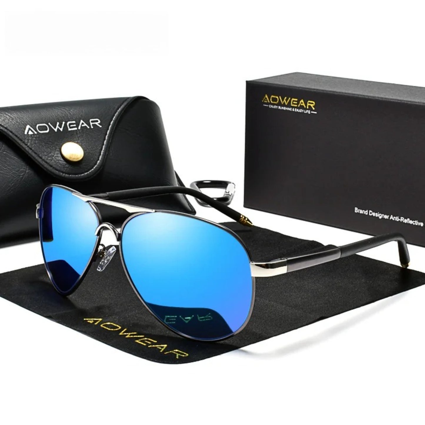 Alloy Pilot Polarized Mirror UV400 Sunglasses