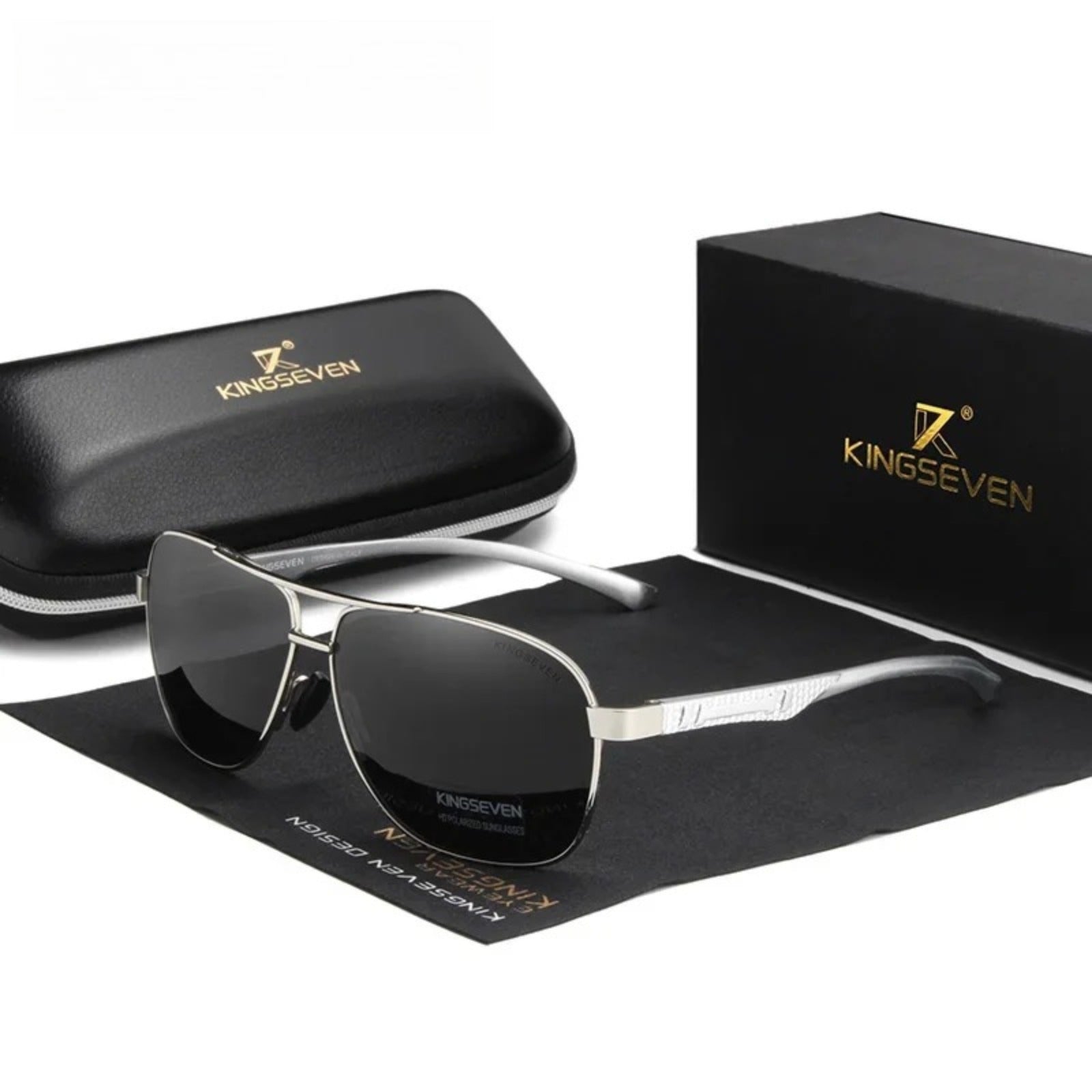 Aluminum Pilot Polarized UV400 Sunglasses | HD Driving Shades – CINILY UK - silver