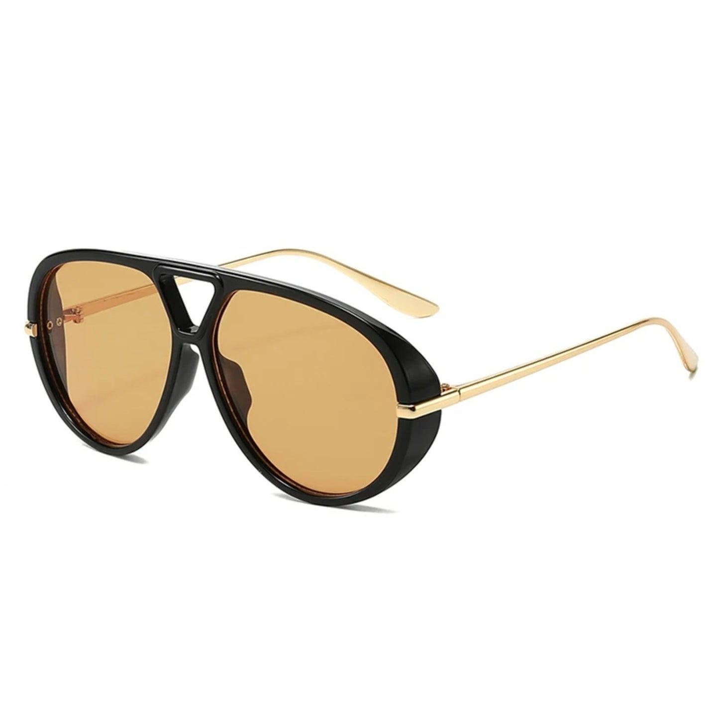 Alloy Oversized Double-Bridge Gradient UV400 Sunglasses