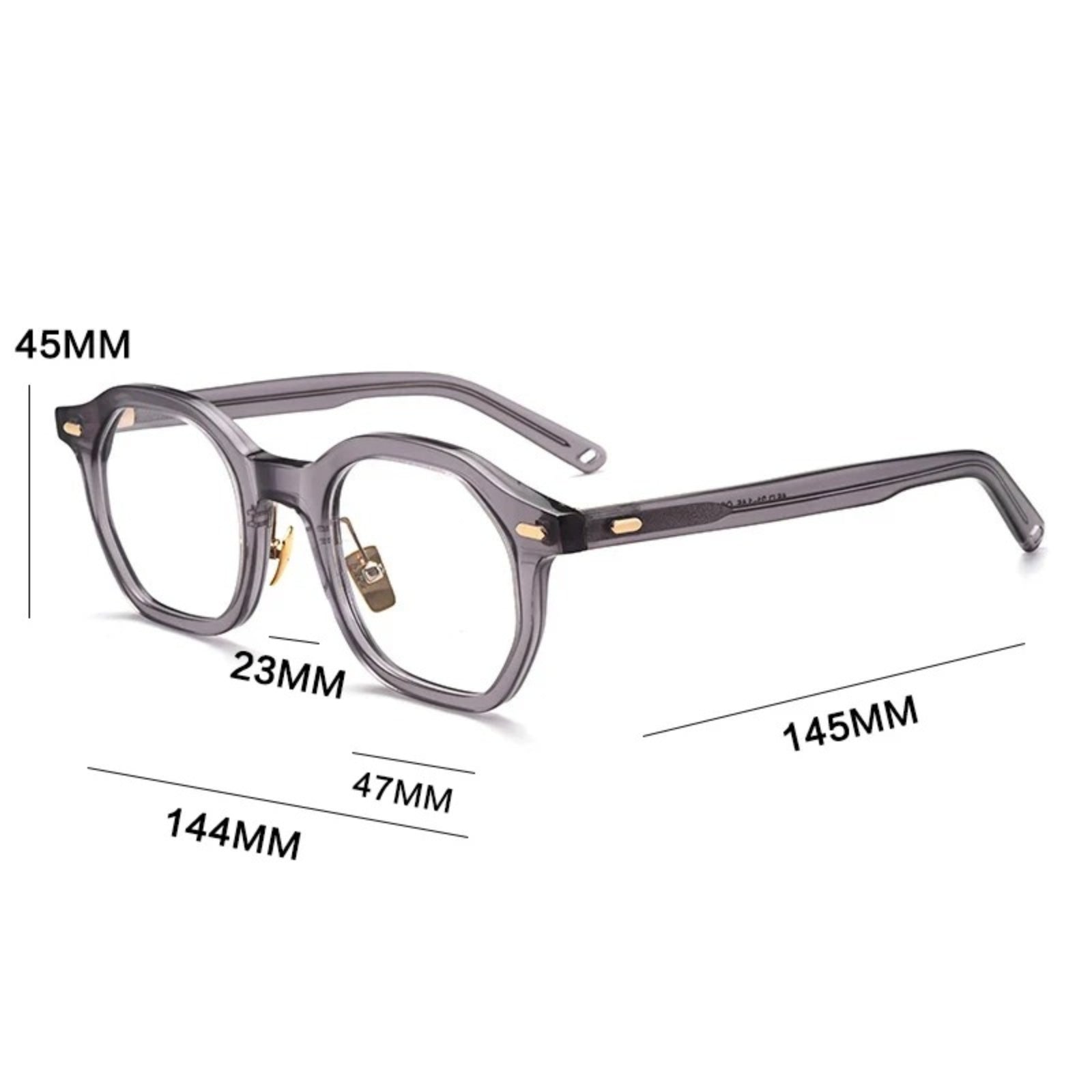 Classic Acetate Square Prescription Eyeglasses | Korea Optical Frame for Rx Lenses – CINILY UK additional product view