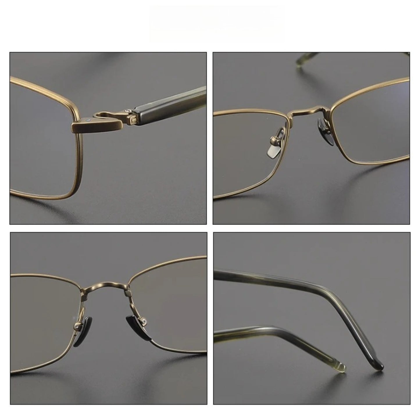 Titanium Rimless Square Prescription Eyeglasses