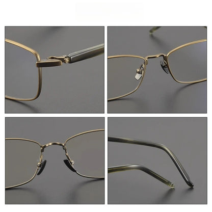 Titanium Rimless Square Prescription Eyeglasses