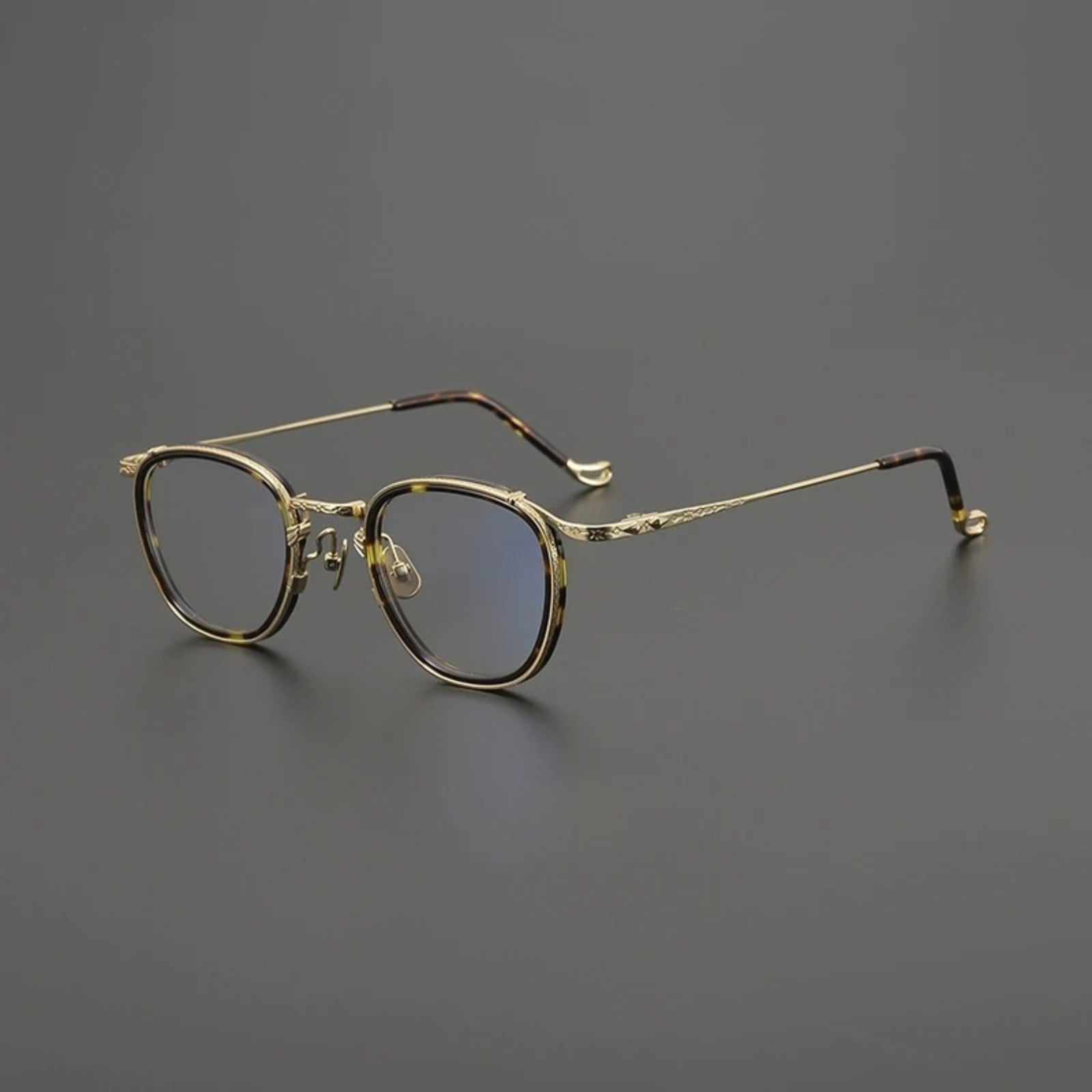 Titanium Round Prescription Eyeglasses | Affordable Rx Glasses Online – CINILY UK - Gold