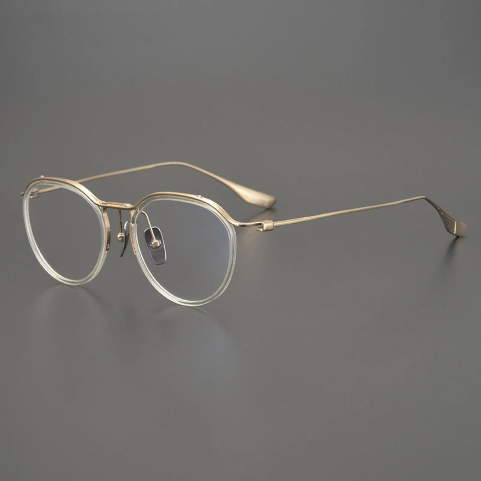 Korean Titanium Windsor Round Prescription Eyeglasses | Ultra-Light Optical Frame for Rx Lenses – CINILY UK side view