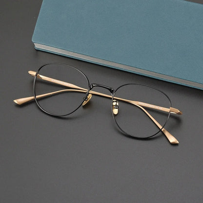 Titanium Small Geometric Prescription Eyeglasses | Ultra-Light Optical Frame for Rx Lenses – CINILY UK lens detail