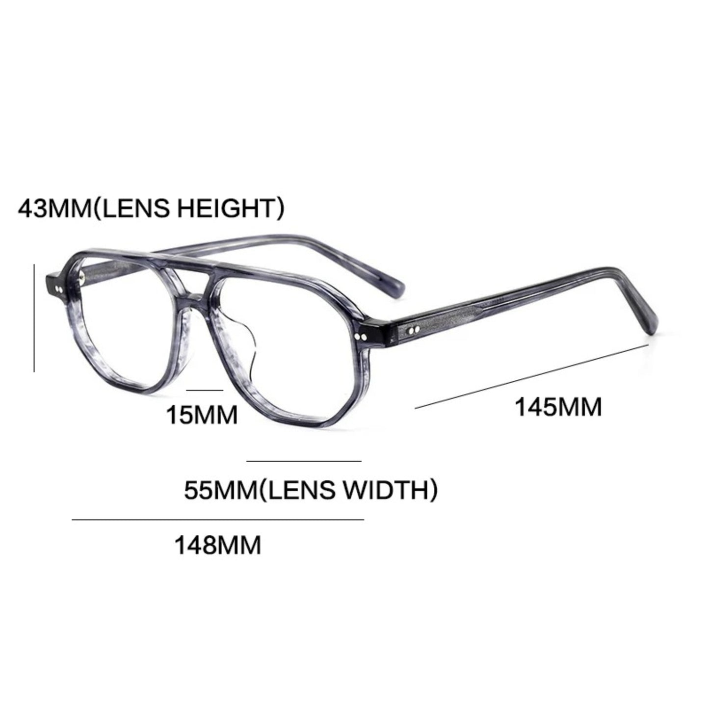 Acetate Tortoise Pilot Eyeglasses