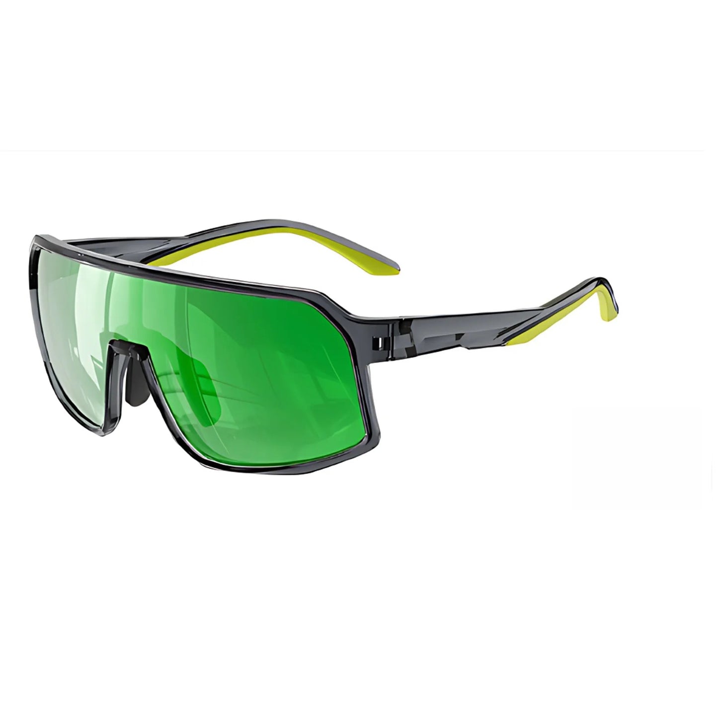 Wide-View Square Shield Sports Sunglasses with Polarised Lens for Outdoor Activities