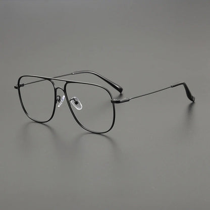 Titanium Oversized Pilot Eyeglasses | Ultra-Light Retro Optical Frames – CINILY UK side view