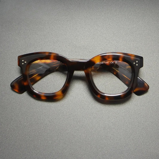 Vintage Handmade Acetate Square Optical Glasses Frame with a Lightweight Fit