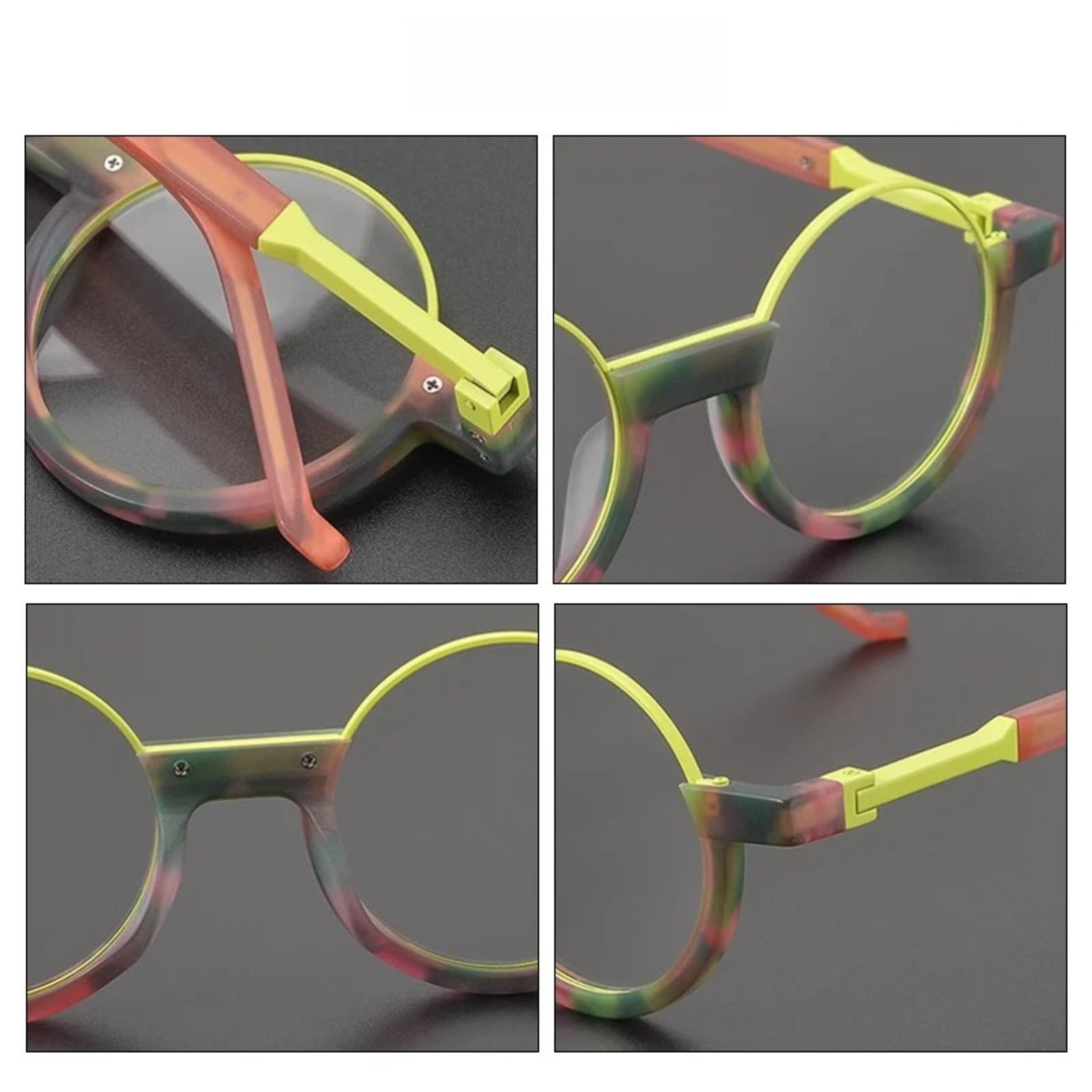 Acetate Green Round Prescription Eyeglasses | Bold Optical Frame for Rx Lenses – CINILY UK additional product view