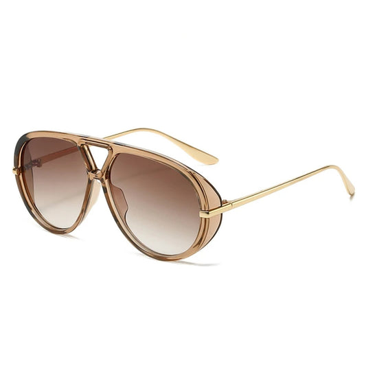 Oversized Double-Bridge Gradient UV400 Sunglasses | Luxury Women’s Shades – CINILY UK