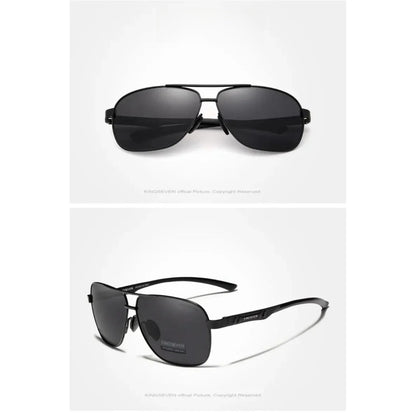 Aluminum Pilot Polarized UV400 Sunglasses | HD Driving Shades – CINILY UK frame detail