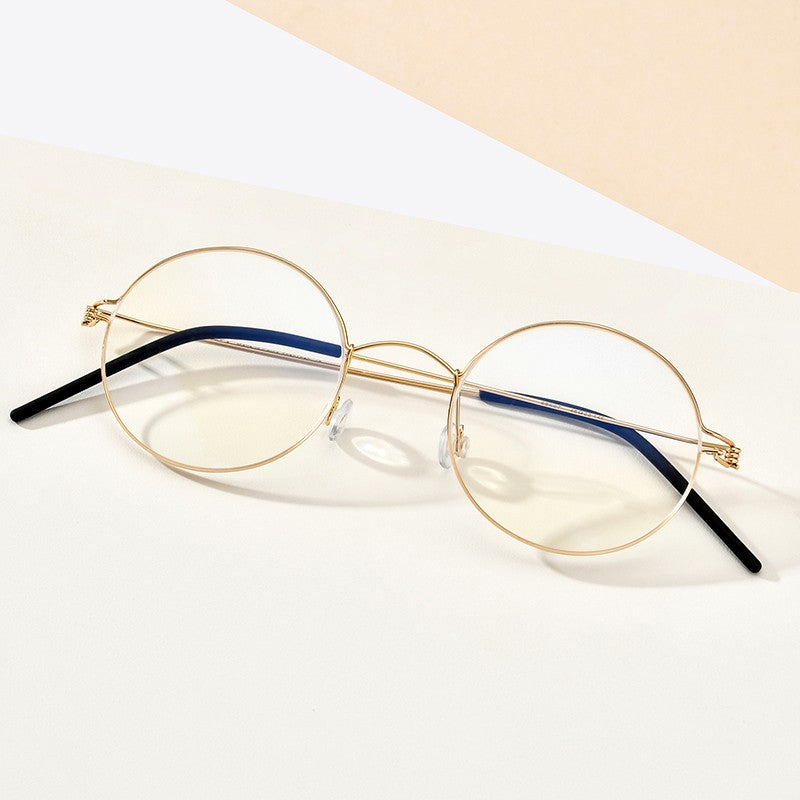 CINILY 98607 round titanium alloy glasses frame