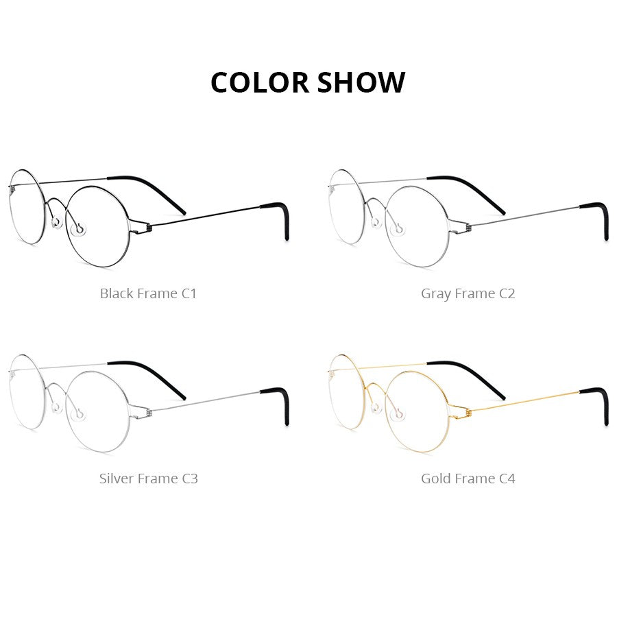 CINILY 98607 round titanium alloy glasses frame
